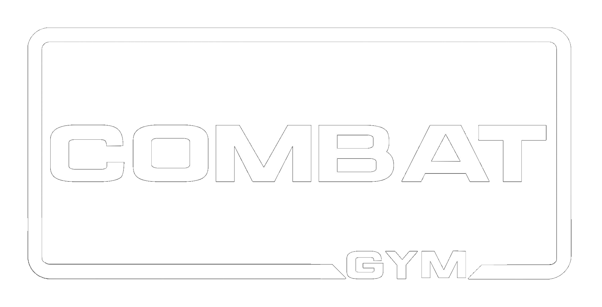 Bild vom Logo des Combat Gyms in weiß mit transparentem Hintergrund