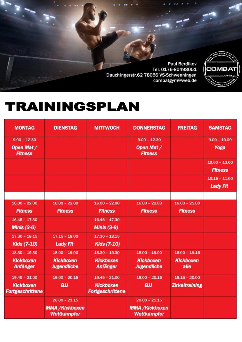Trainingsplan Februar 23